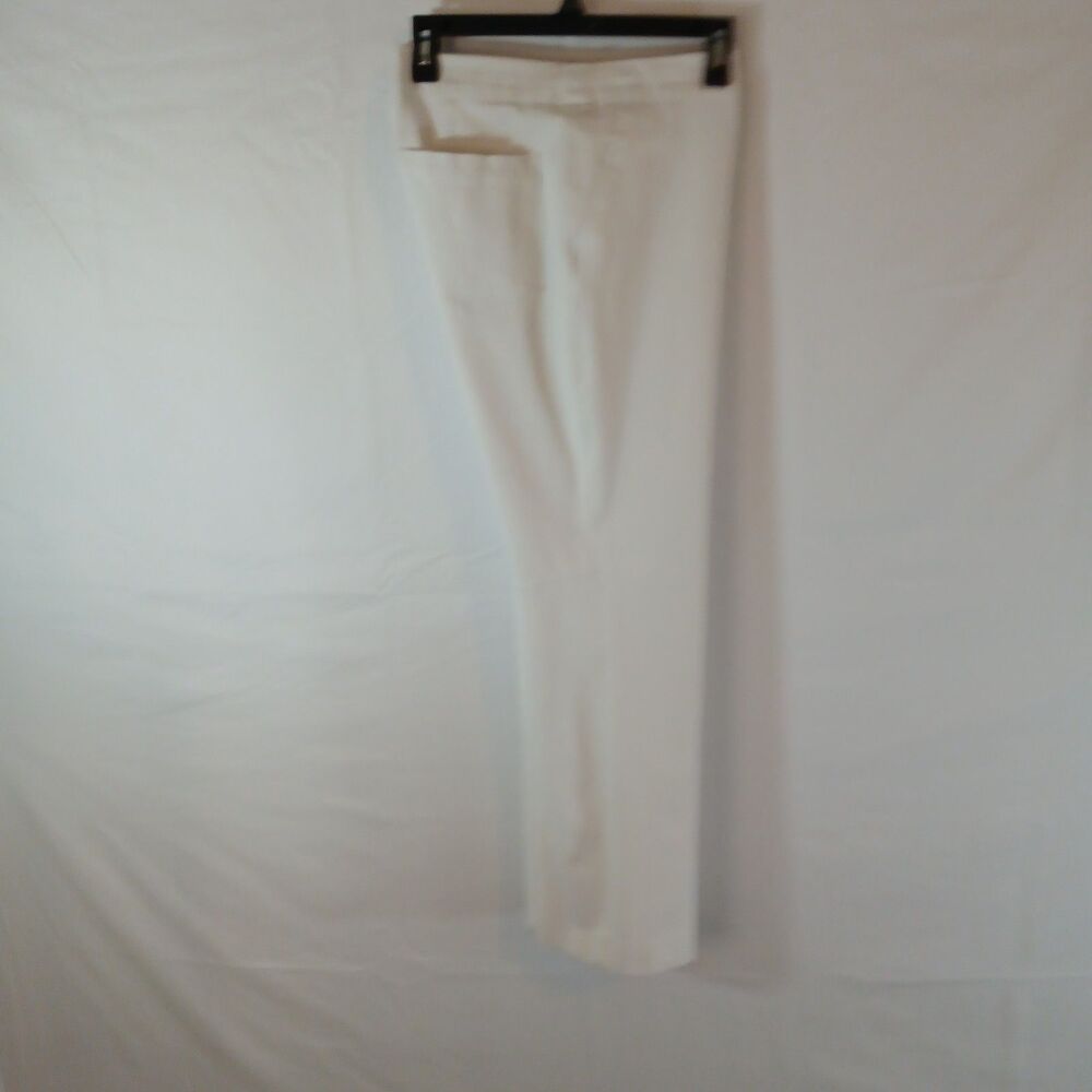 Spanx Pants Womens M On The Go Kick Flare White Pull On Stretch Crop Slimming